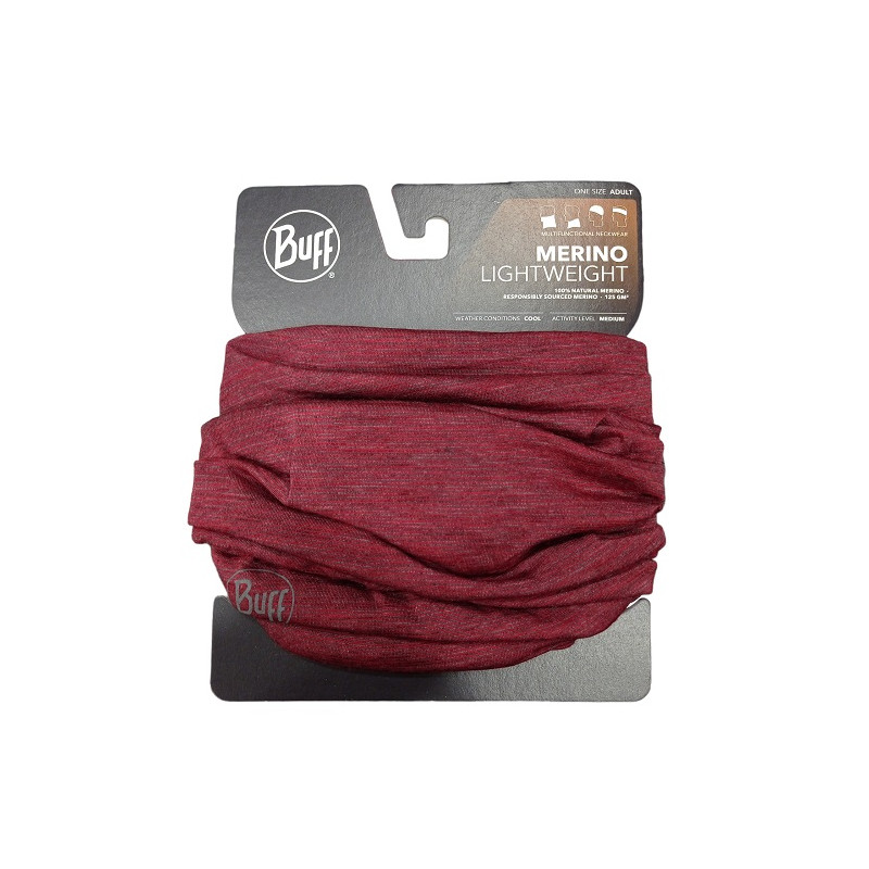 buff rojo lana merino - Lightweight Merino Multistripes mars red