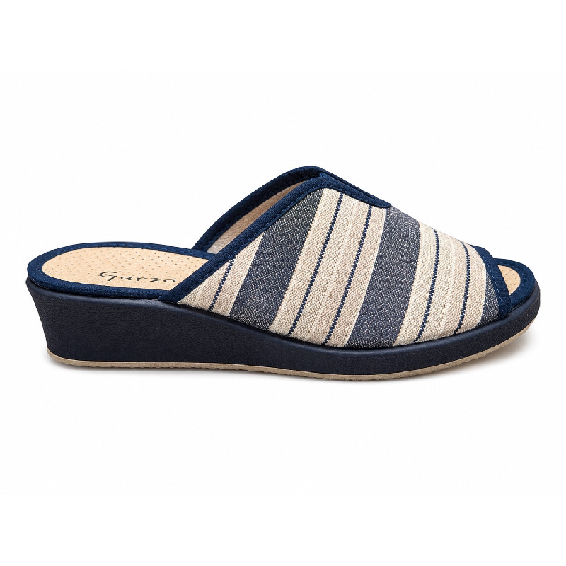 ZAPATILLA CASA MUJER CUÑA. DEDOS DESCUBI